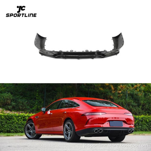 Dry Carbon X290 GT53 Rear Bumper Lip for Benz AMG GT43 4-Door 2019-2020